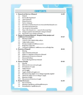 isc class 12 economics book contents