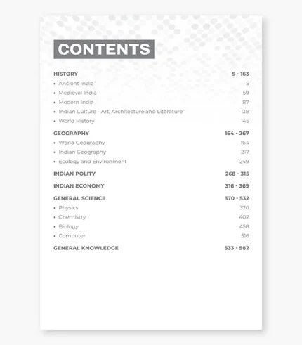 general knowledge book contents