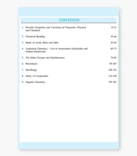 icse class 10 certificate chemistry book contents