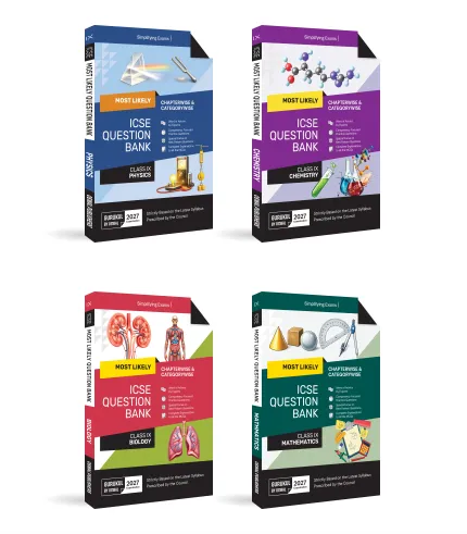 ICSE 9th Bundle-01 ICSE Question Bank Class 9 Set of 4 PCMB