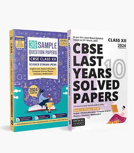 Oswal - Gurukul CBSE Science PCM Last 10 Years Solved Papers & 36 Sample Papers Bundle For Class 12 Exam 2024_1 cbse class 12 pcm sample question papers and solved papers