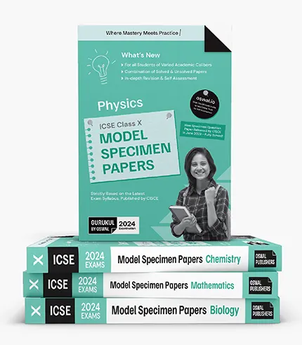 ICSE Model Specimen Papers Class 10 Bundles Physics Chemistry Biology for Exam 2024