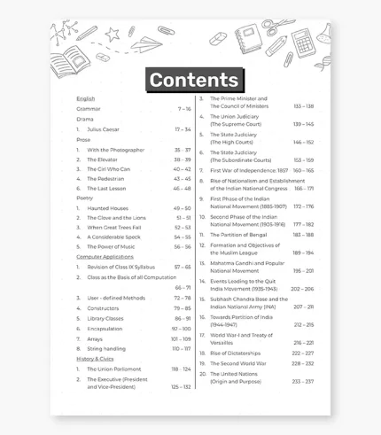 mcqs & objective series vol 1 class 10 icse contents