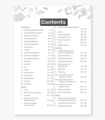 mcqs & objective series vol 2 class 10 icse contents