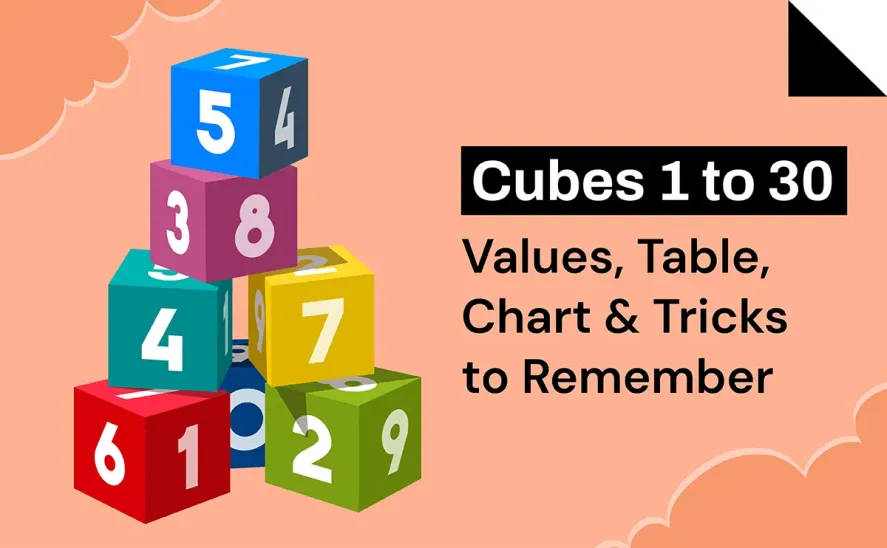 Cubes 1 to 30