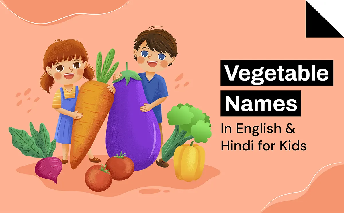 Vegetable Names in English & Hindi for Kids
