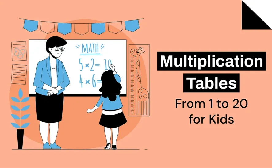 Multiplication Tables from 1 to 20 for Kids
