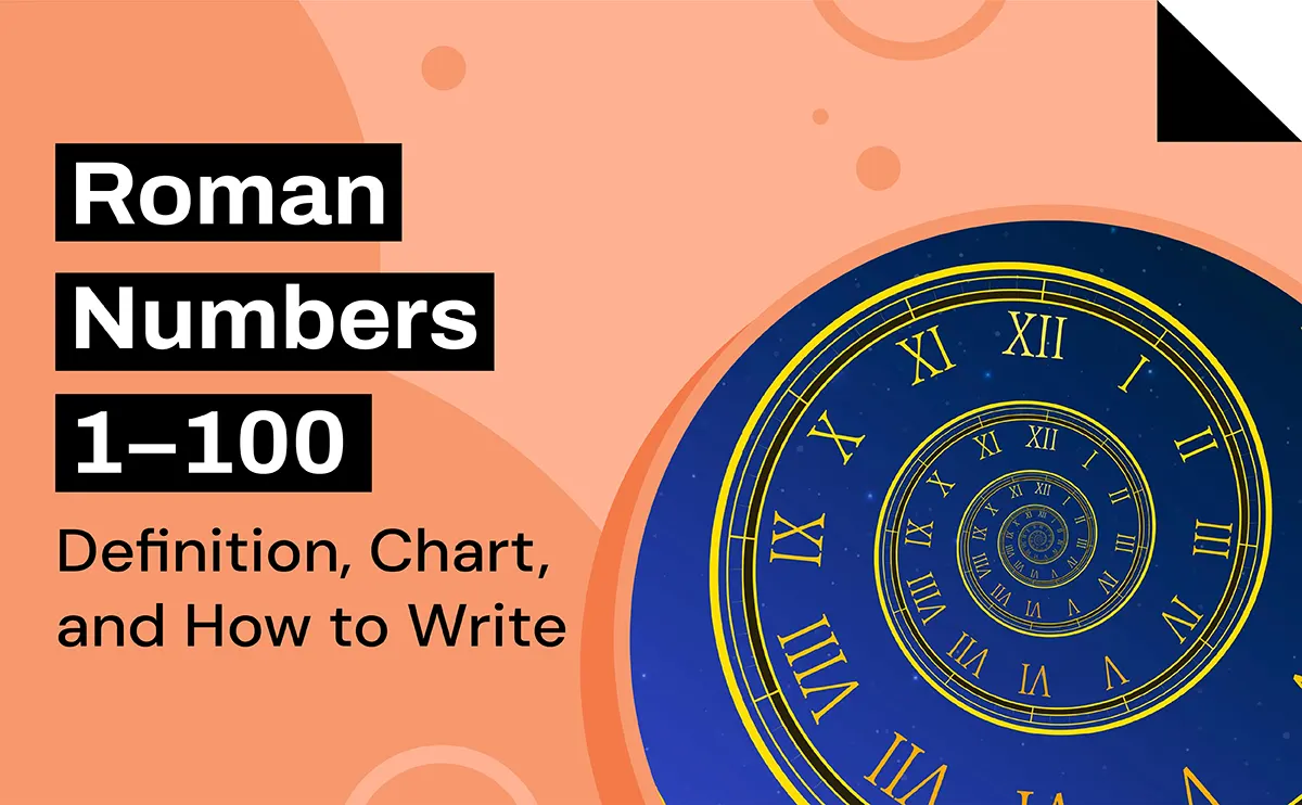 Roman Numbers 1 to 100
