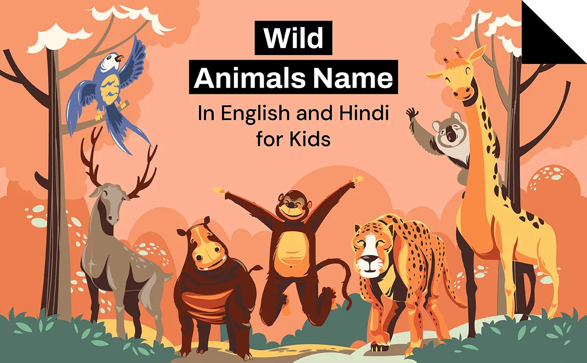 Wild Animals Name in English & Hindi for Kids