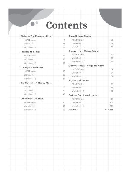 EVS Worksheet for Class 5
